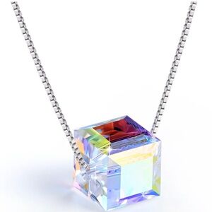 Cubic Crystal Pendant Necklace